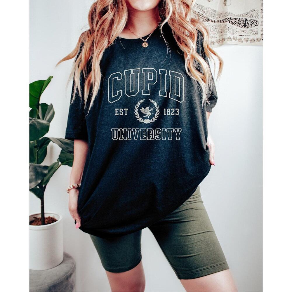 Bella Or Cupid University Valentines Day Retro Unisex Shirt Youth Tee